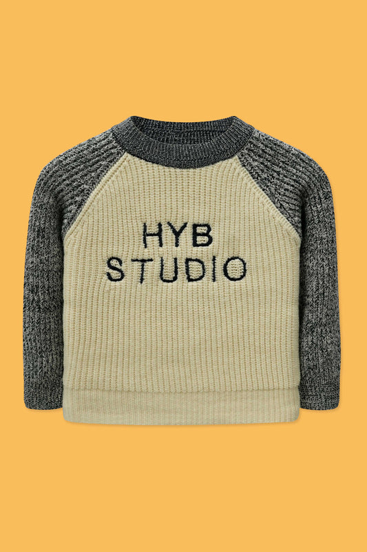 Little Boys’ R-Neck Wool Cardigan - Grey