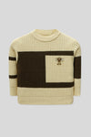 Little Boys R-Neck Wool Cardigan - Brown
