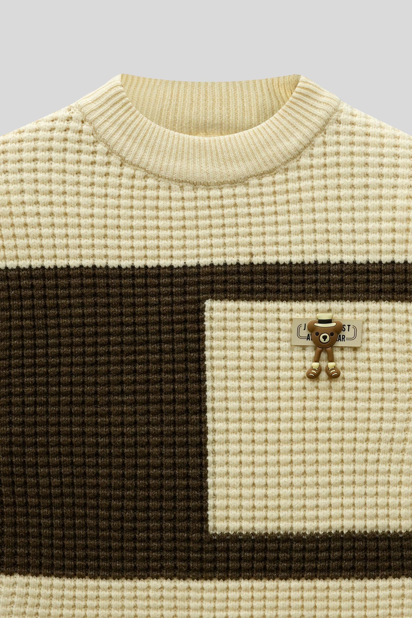 Little Boys R-Neck Wool Cardigan - Brown