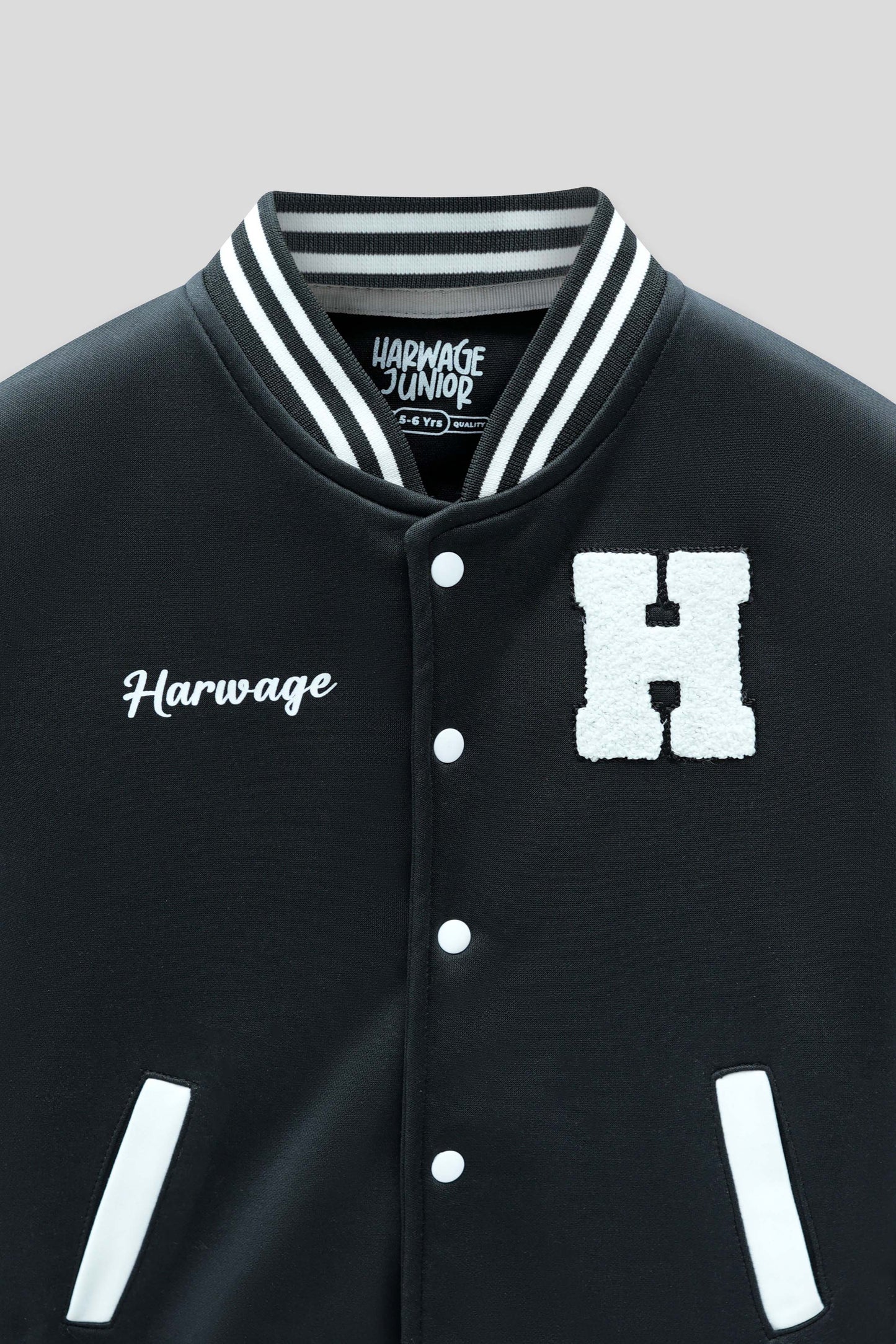 Little Boys’ Baseball Jacket - Black