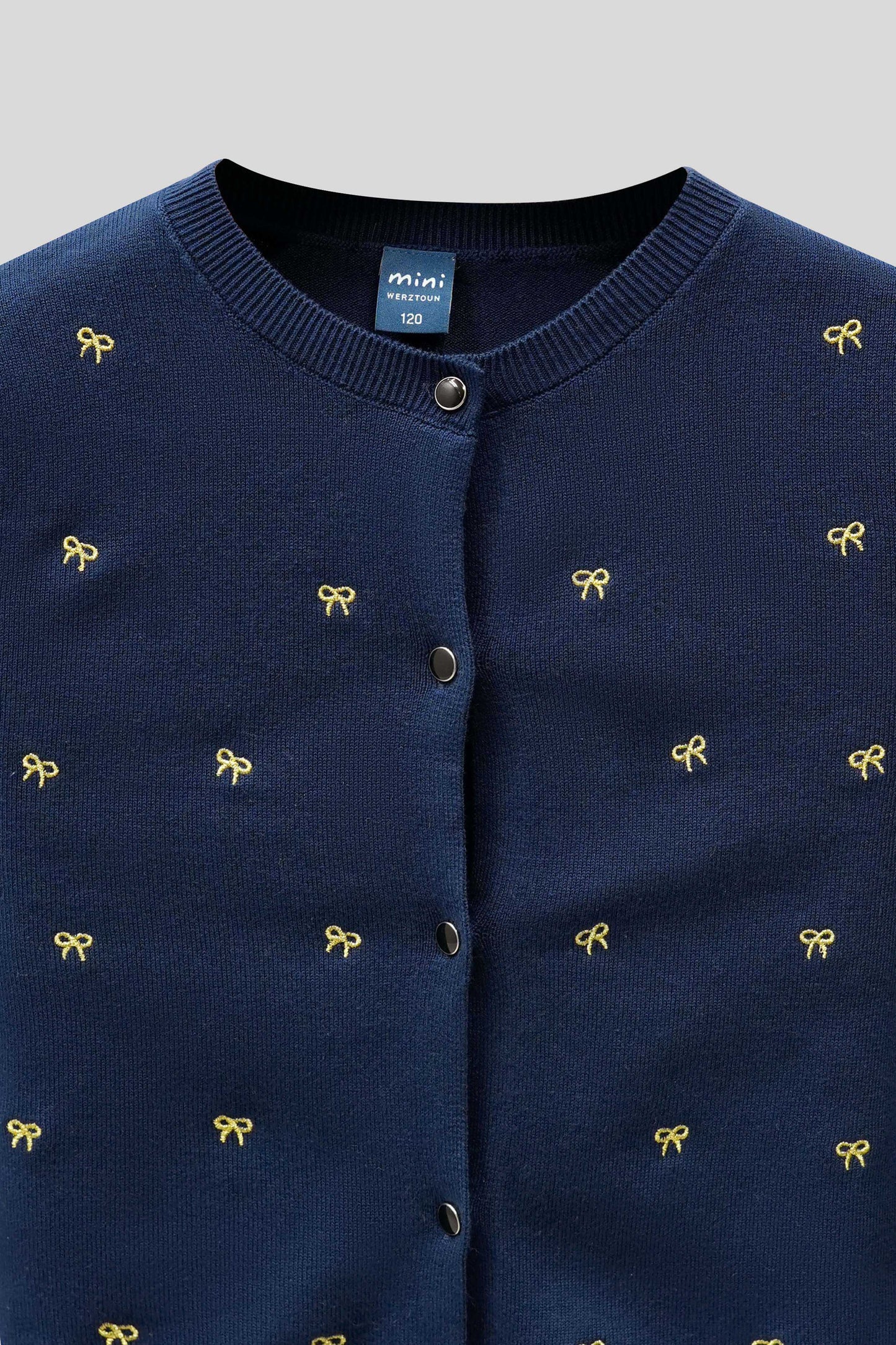 Little Girls’ Cotton Cardigan - Ink Blue