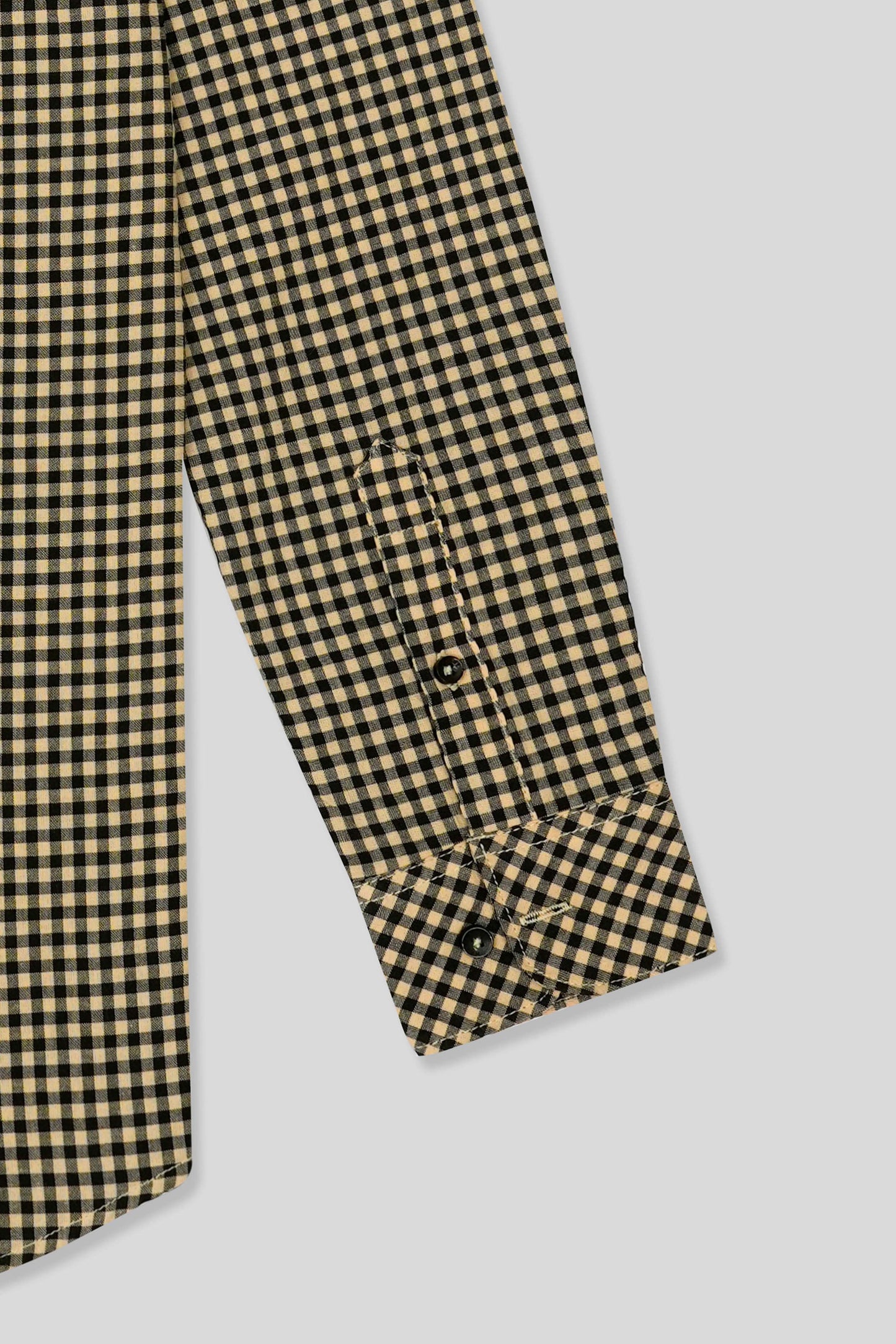 Men’s Classic Casual Shirt - Beige/Black