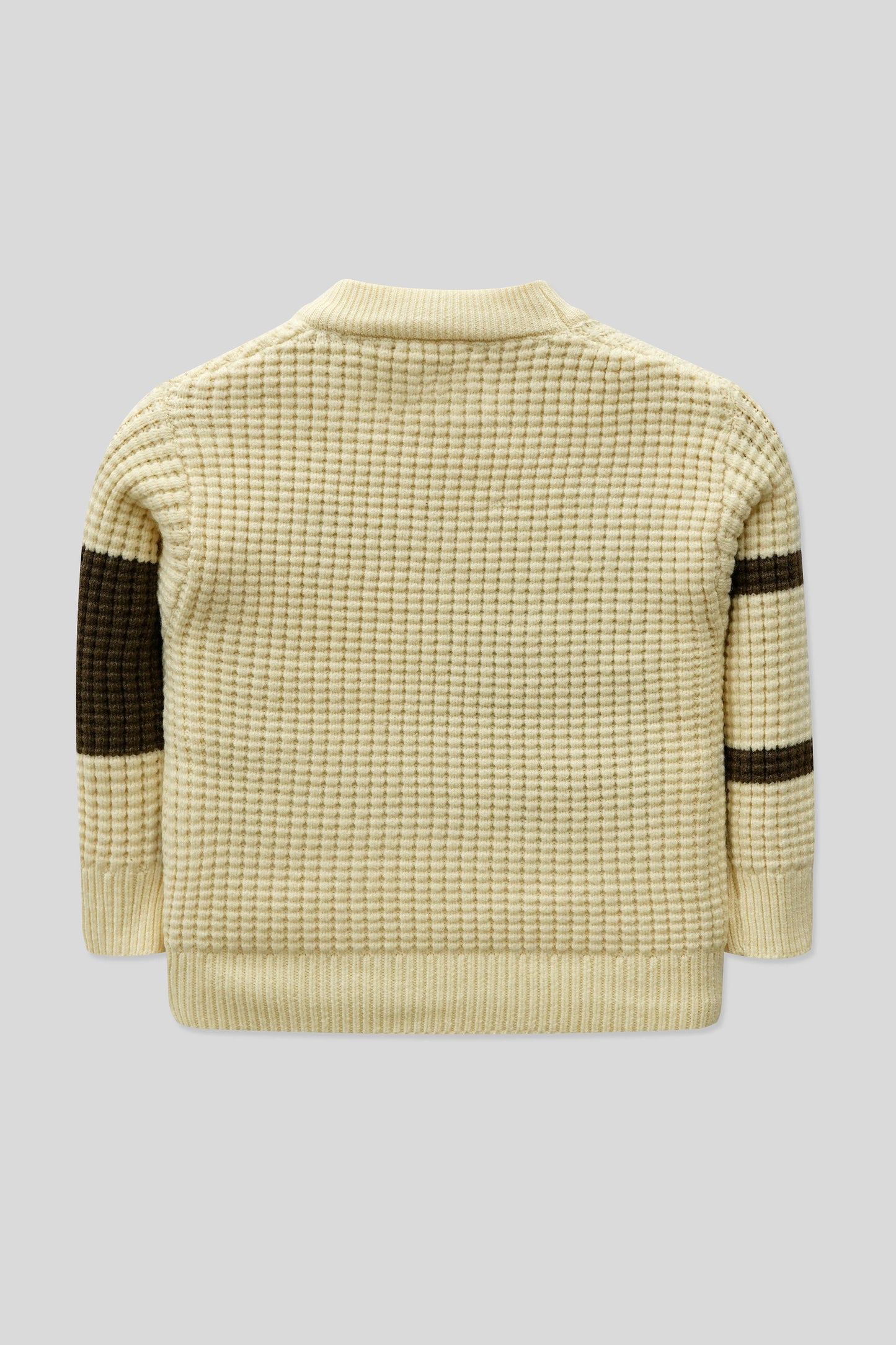 Little Boys R-Neck Wool Cardigan - Brown