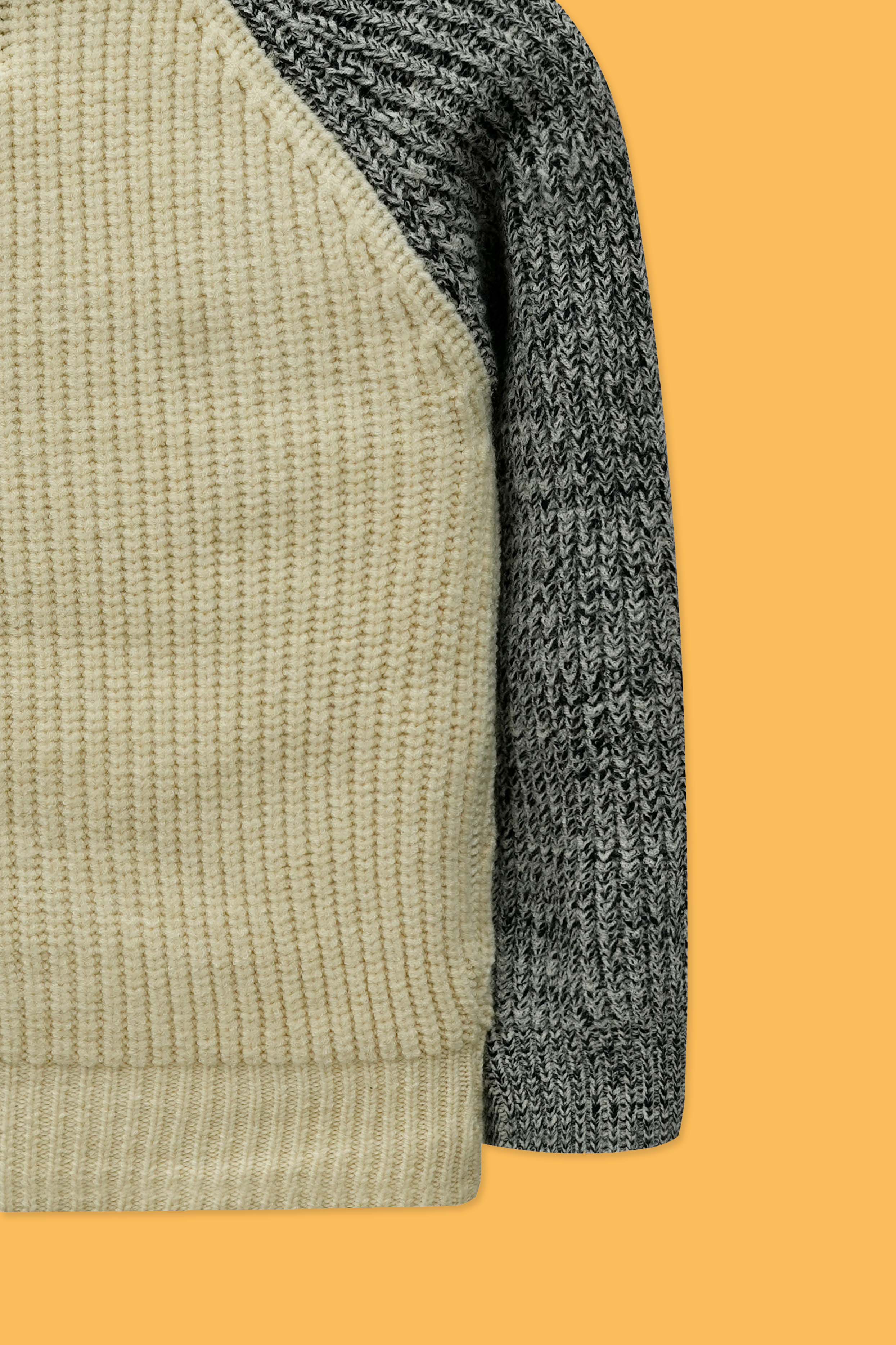 Little Boys’ R-Neck Wool Cardigan - Grey