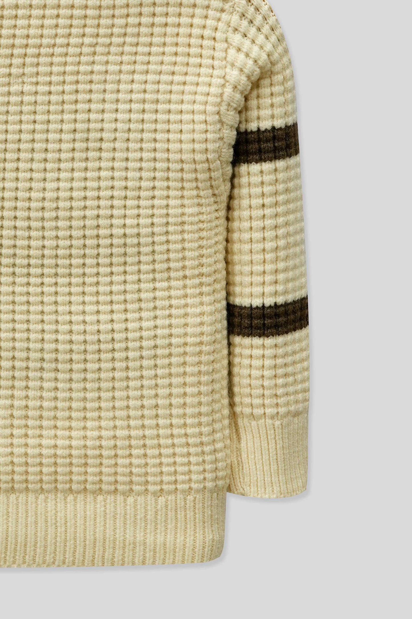 Little Boys R-Neck Wool Cardigan - Brown