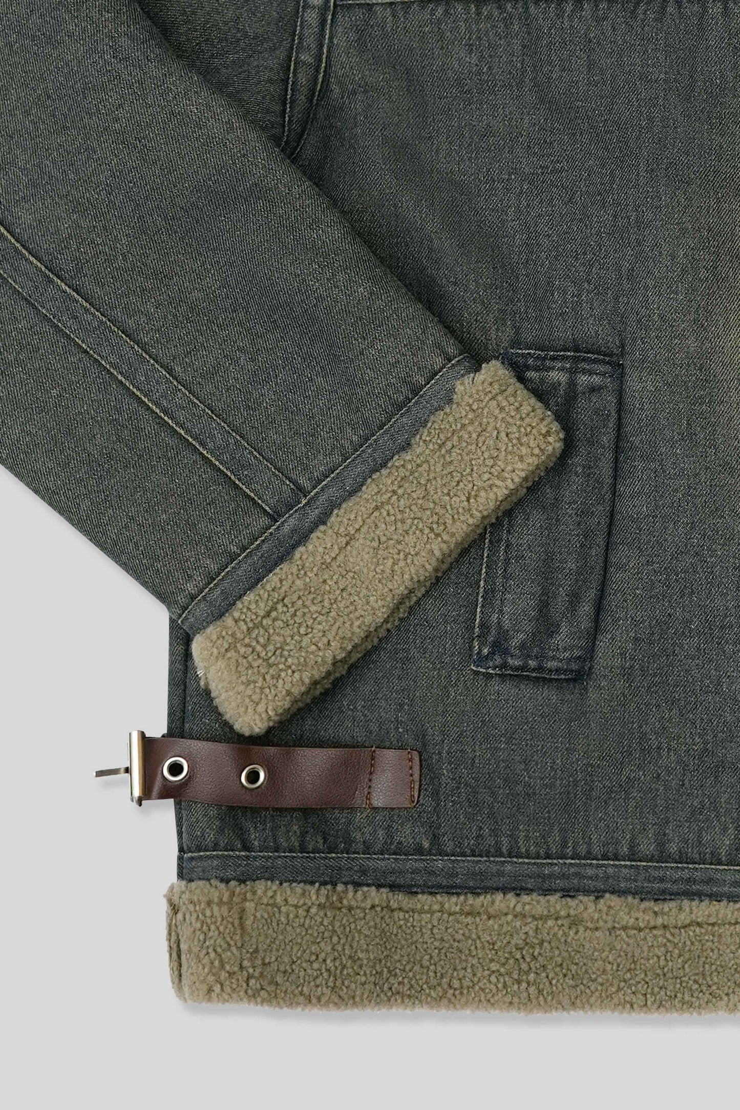 Women’s Fleece-Lined Denim Jacket - Dirty Wash