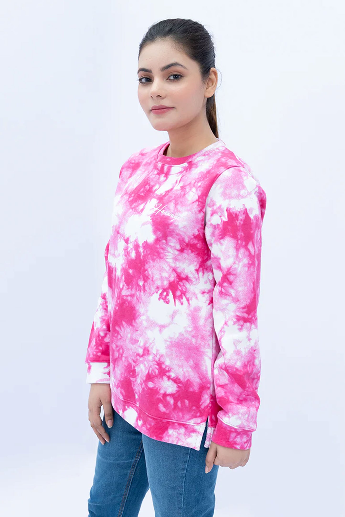 Women Fuchsia Pink Sweatshirt