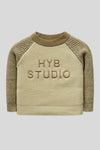 Little Boys’ R-Neck Wool Cardigan - Honey