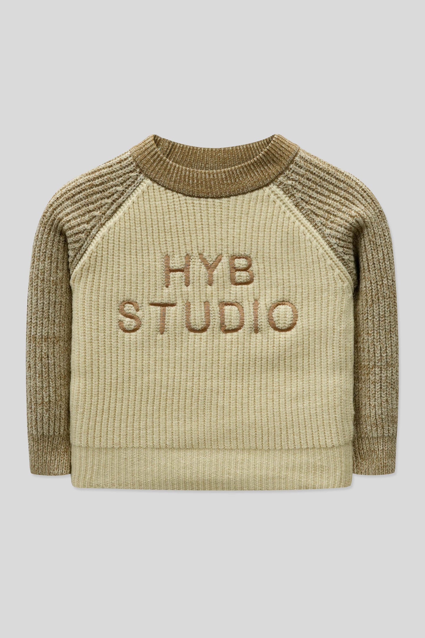 Little Boys’ R-Neck Wool Cardigan - Honey