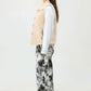 Women Rabbit Wool Sleeveless Coat - Beige