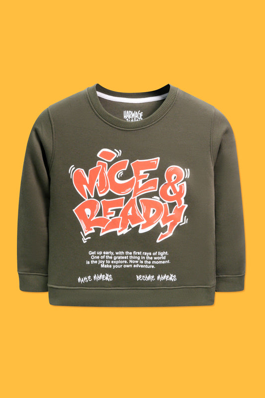 Junior Boys Cozytop Sweatshirt - Covert Green