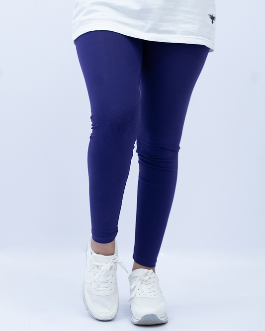 Women Plain Tights - Violet Indigo