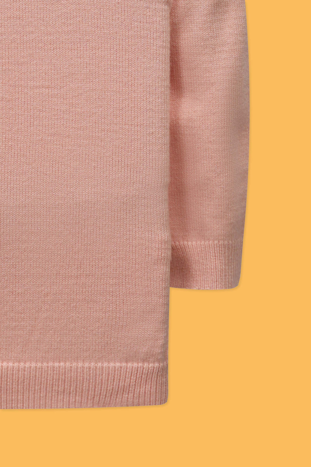 Little Girls’ Wool Jersey Frock - Blush