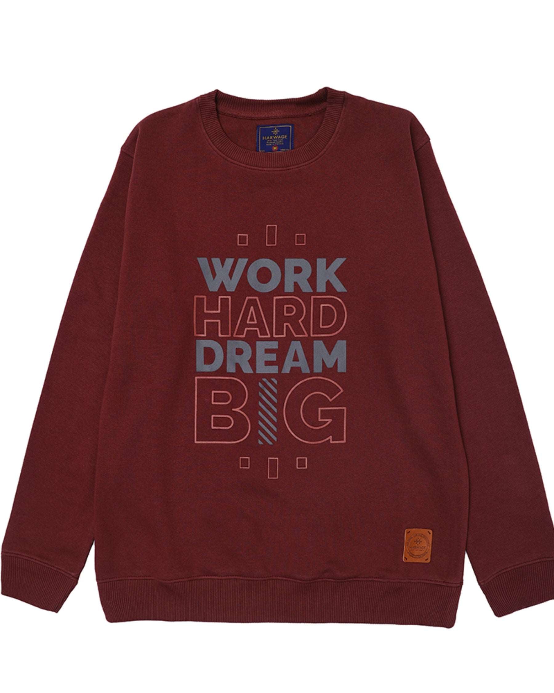 Men Regular Fit Sweatshirt – Maroon