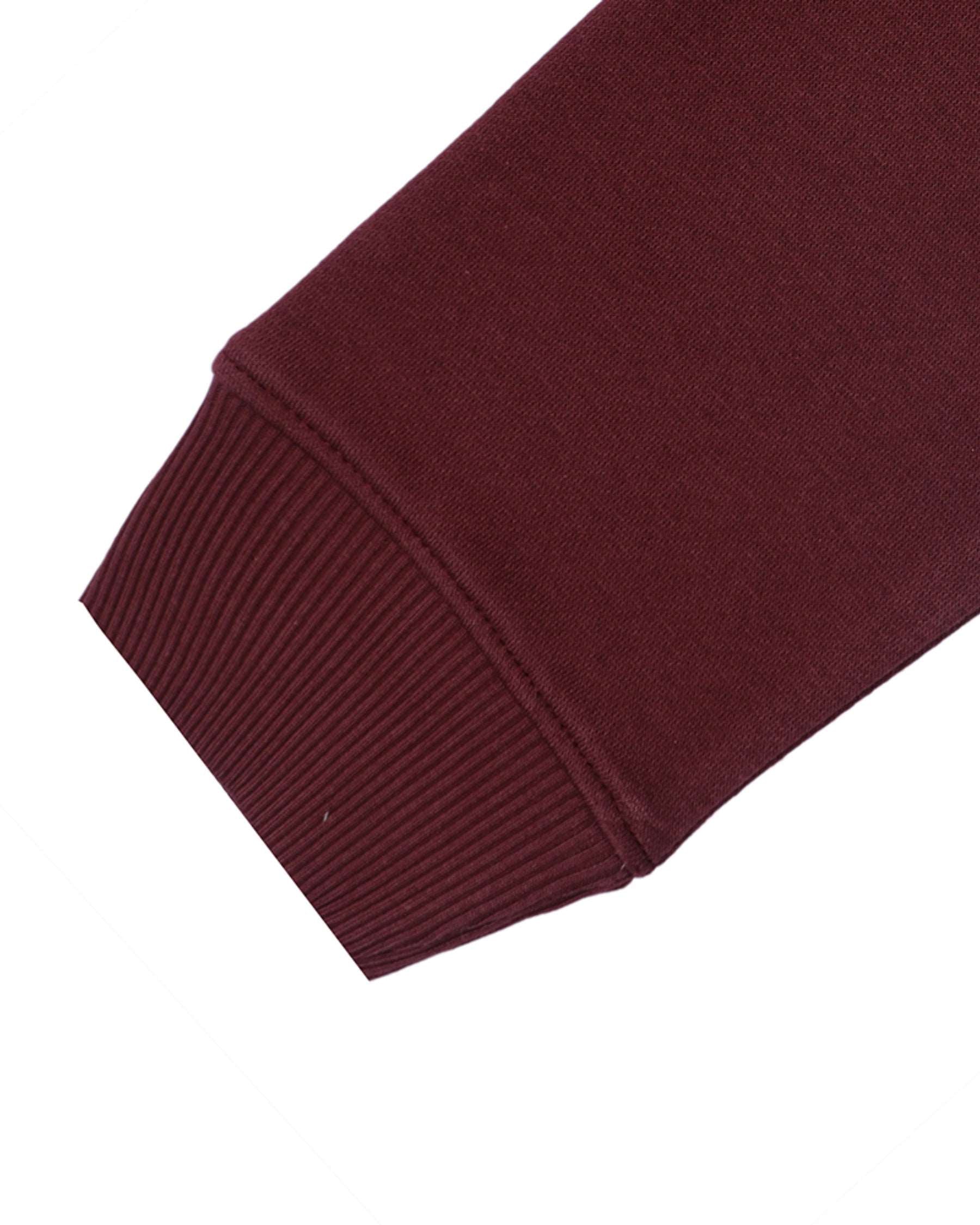 Men Regular Fit Sweatshirt – Maroon - Harwage