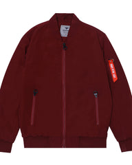 Men Regular Fit Parachute Jacket – Maroon