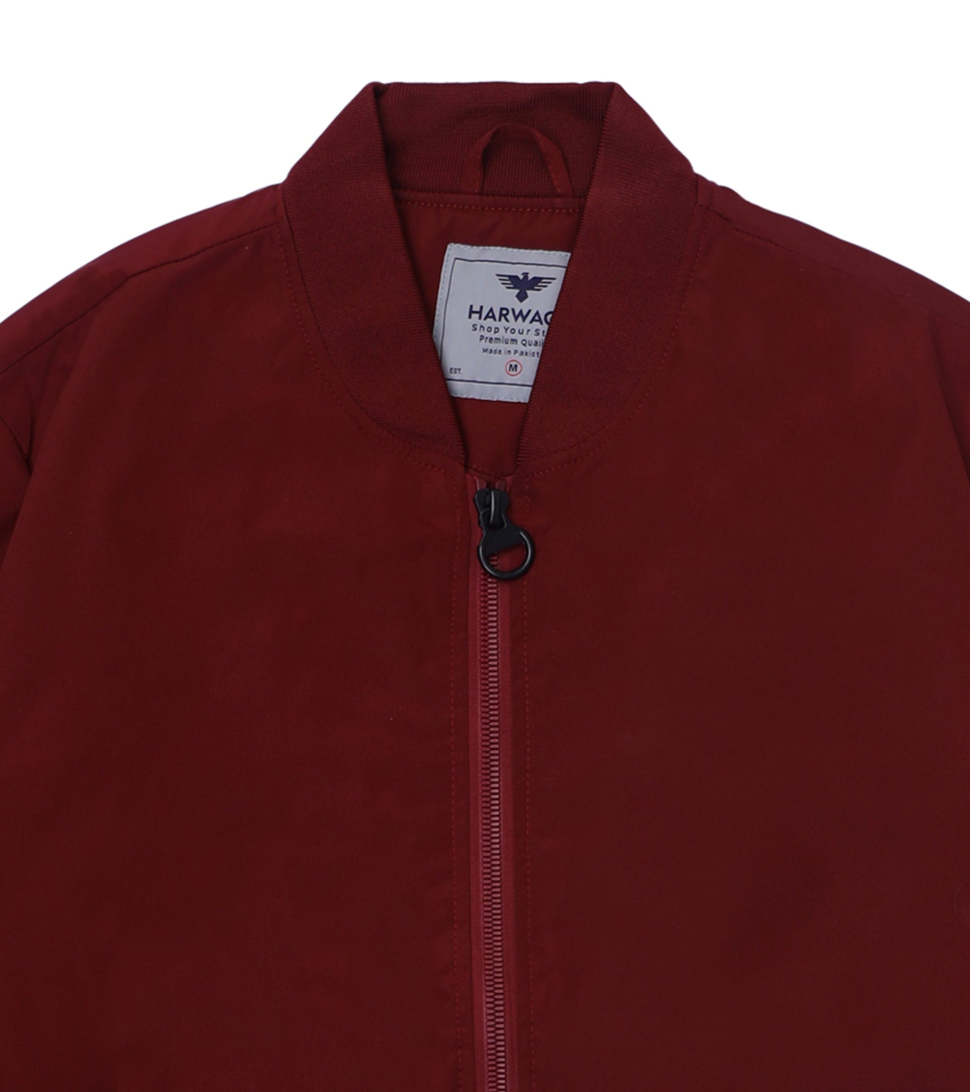 Men Regular Fit Parachute Jacket – Maroon - Harwage