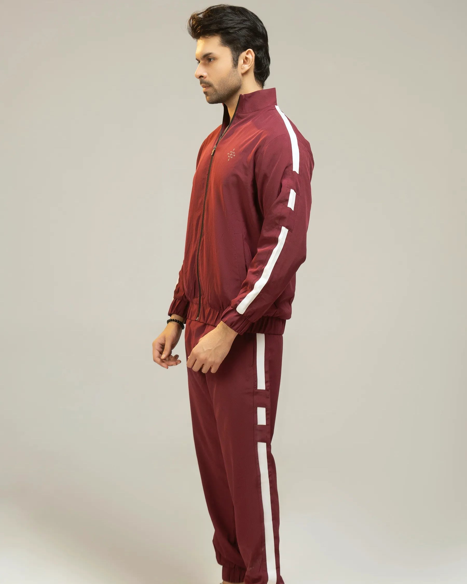 Men Regular Fit Tracksuit – Maroon - Harwage