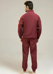 Men Regular Fit Tracksuit – Maroon