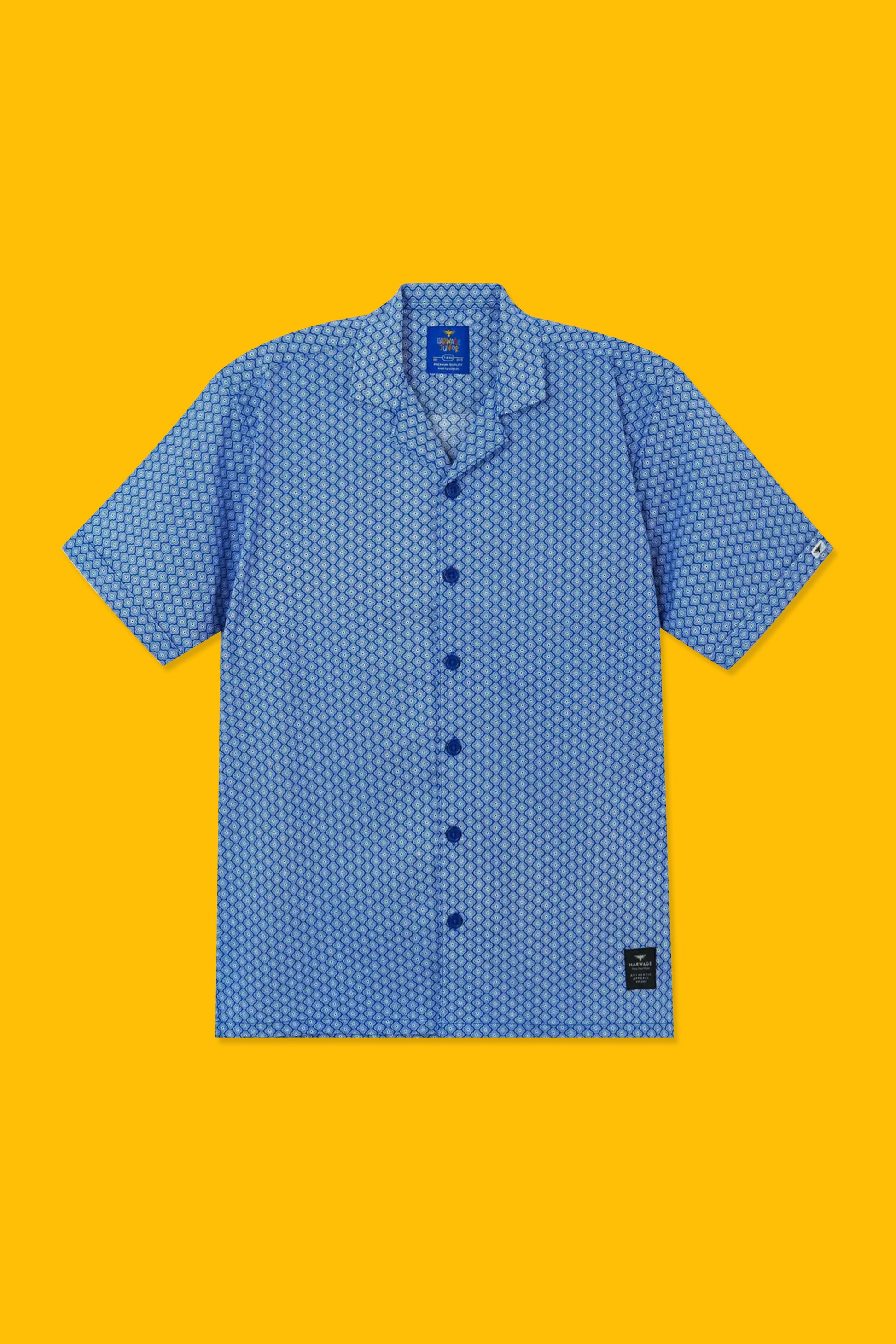 Little Boys' Resort Collar Casual Shirt -  Blue