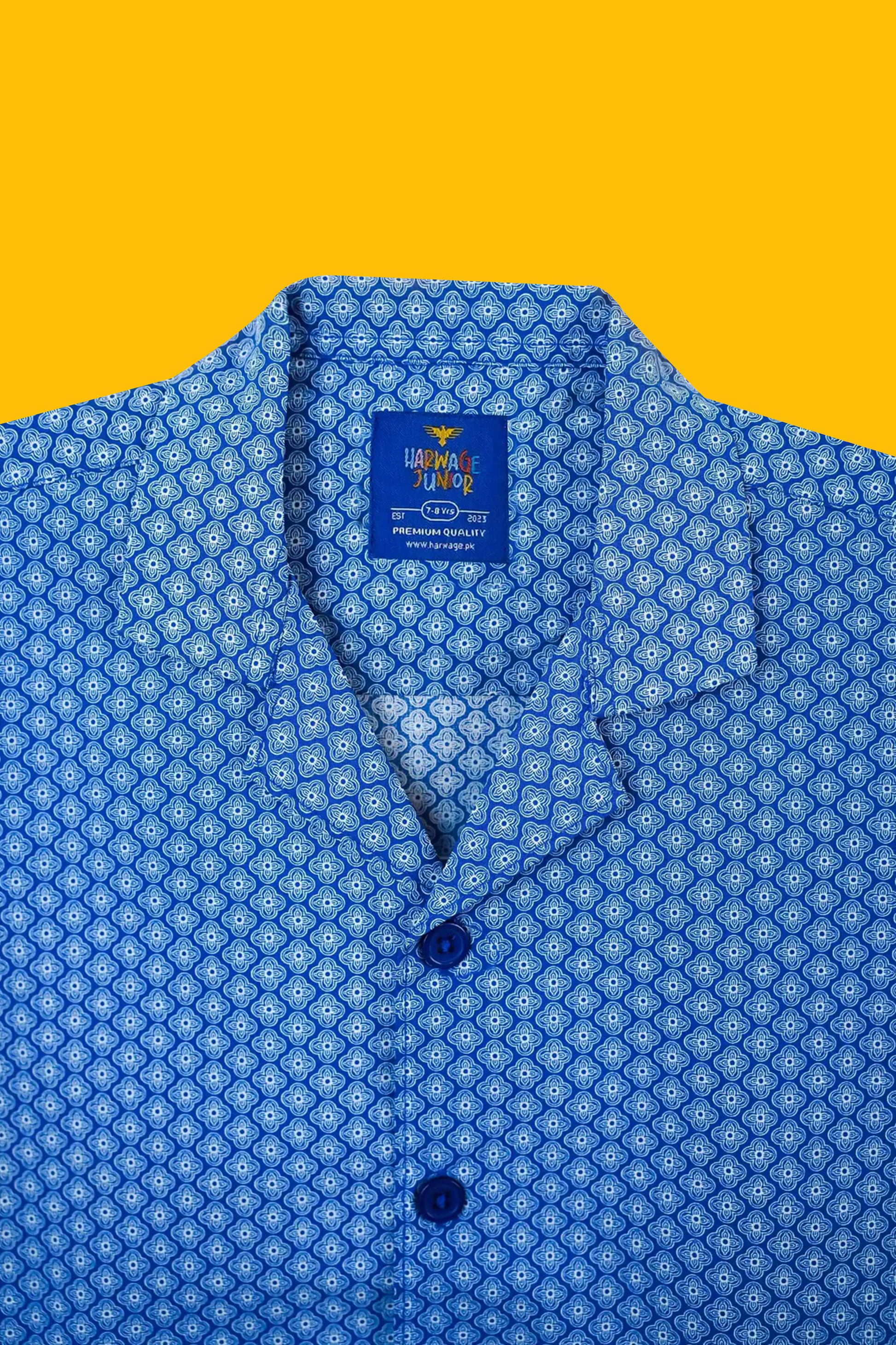 Little Boys' Resort Collar Casual Shirt -  Blue