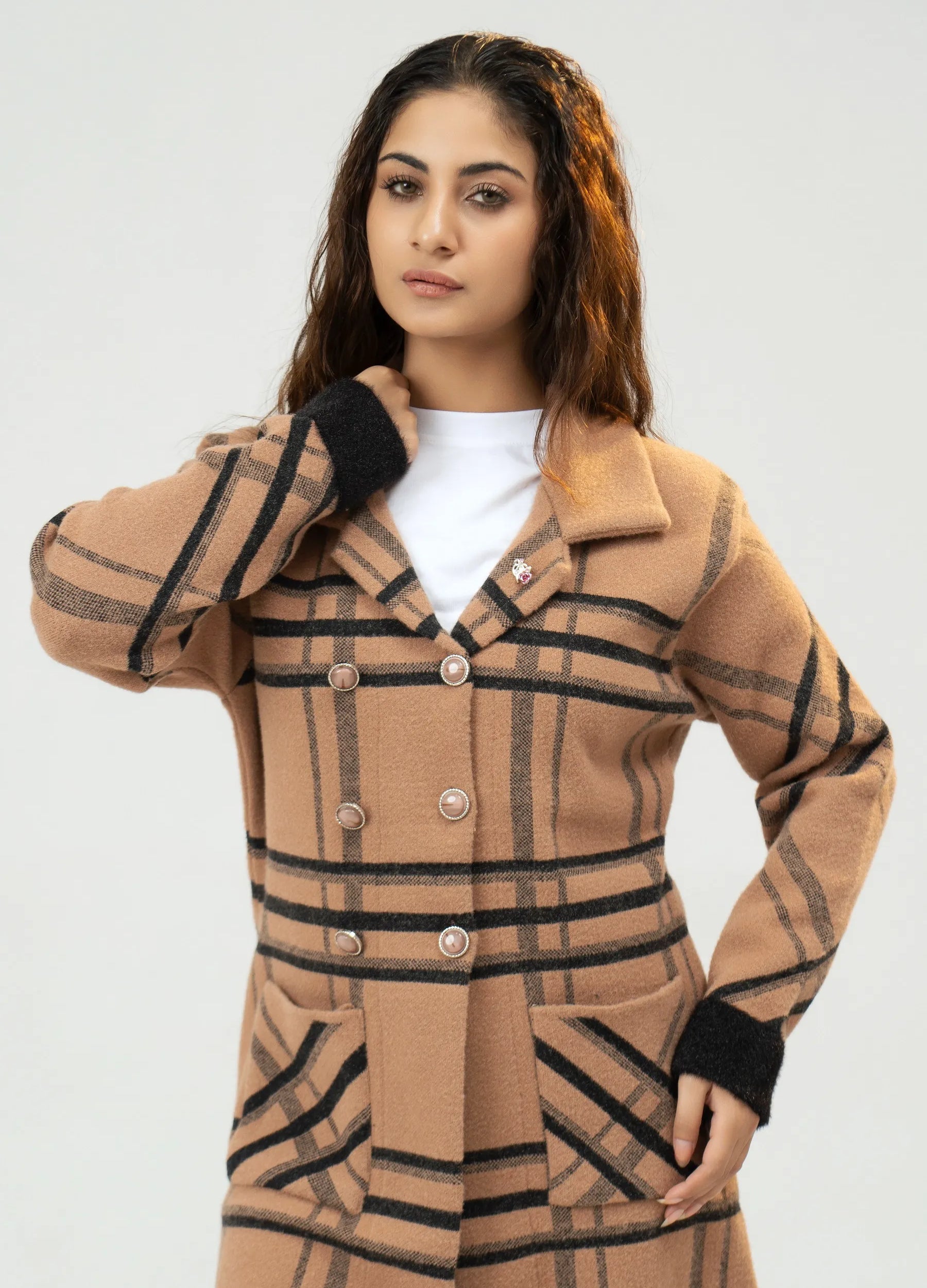 Women Regular Fit Jersey – Beige - Harwage