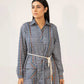 Women Tunic Dress Shirt - Multi Checkered - Harwage