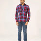 Men Casual Shirt – Maroon Checkered - Harwage