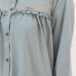 Women Tunic Dress Shirt - Carrot Blue - Harwage
