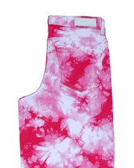 Women Tie & Dye Wide Leg Jeans – Fuchsia Pink