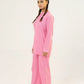 Women Plain Co-Ord Set - Pink - Harwage
