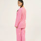 Women Plain Co-Ord Set - Pink - Harwage