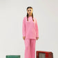 Women Plain Co-Ord Set - Pink - Harwage