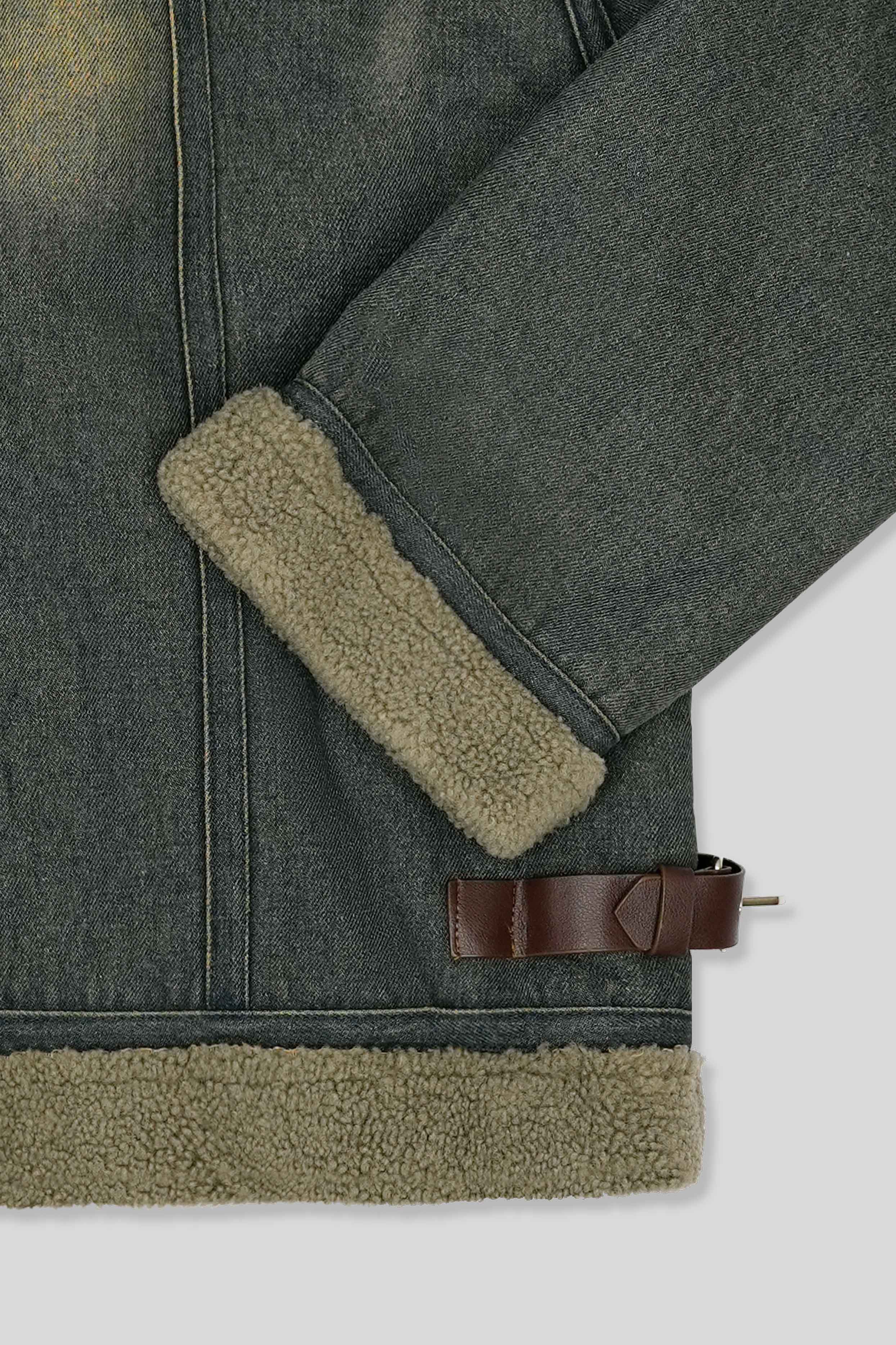 Women’s Fleece-Lined Denim Jacket - Dirty Wash