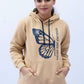 Women Pullover Hoodie - Beige