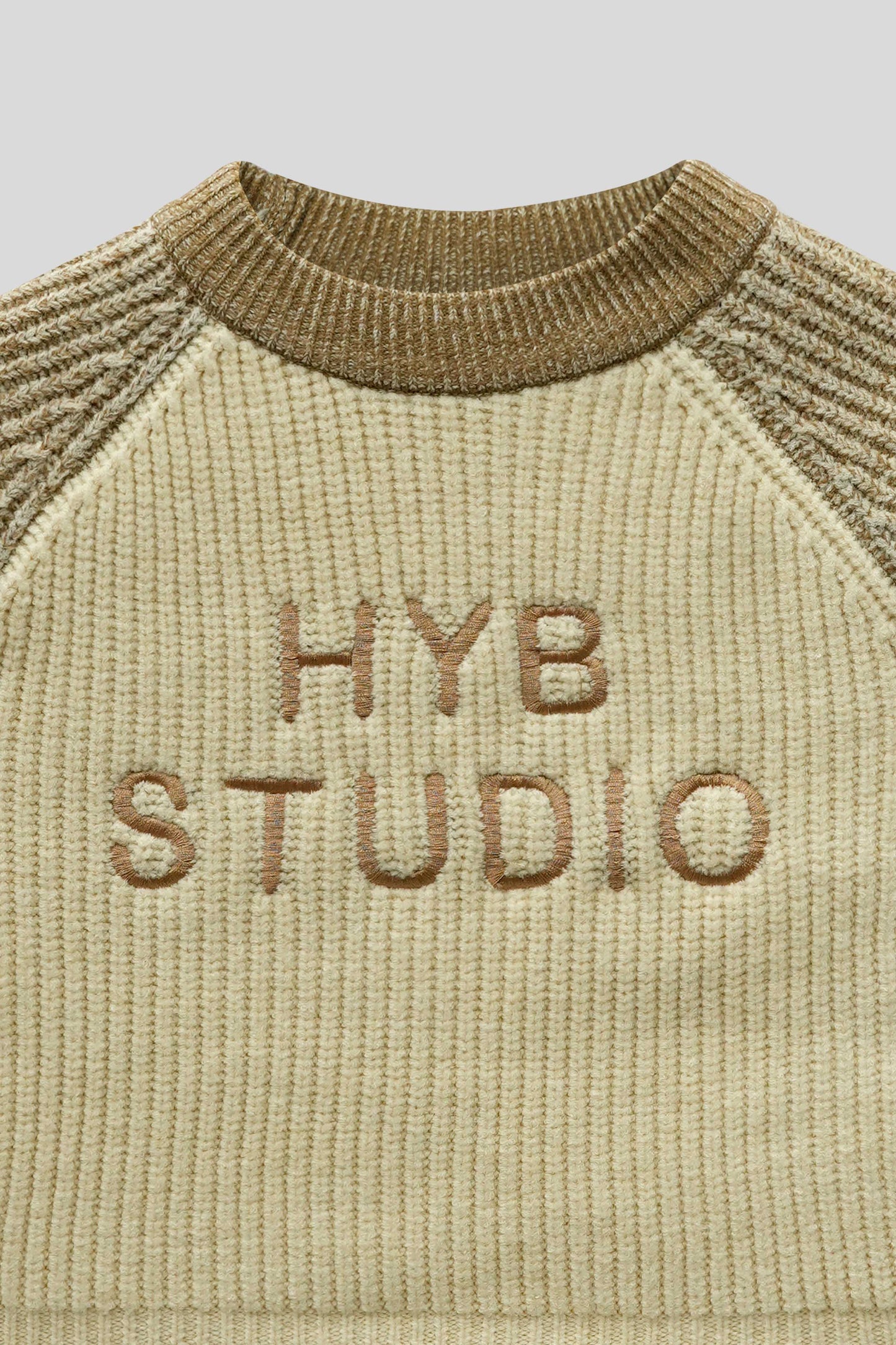 Little Boys’ R-Neck Wool Cardigan - Honey