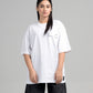 Women Boxy Fit Cotton T-Shirt - White
