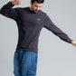 Men’s Oversized Sweatshirt - Charcoal Melange