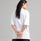 Women Boxy Fit Cotton T-Shirt - White