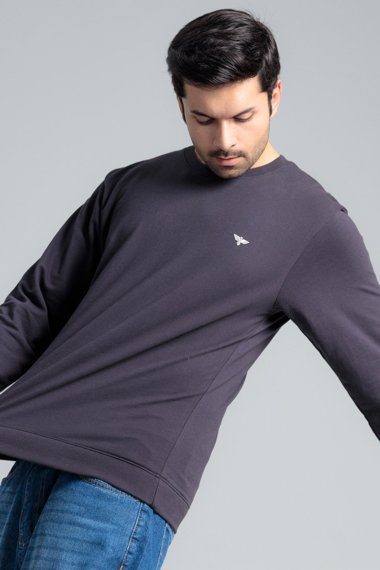 Men’s Oversized Sweatshirt - Charcoal Melange