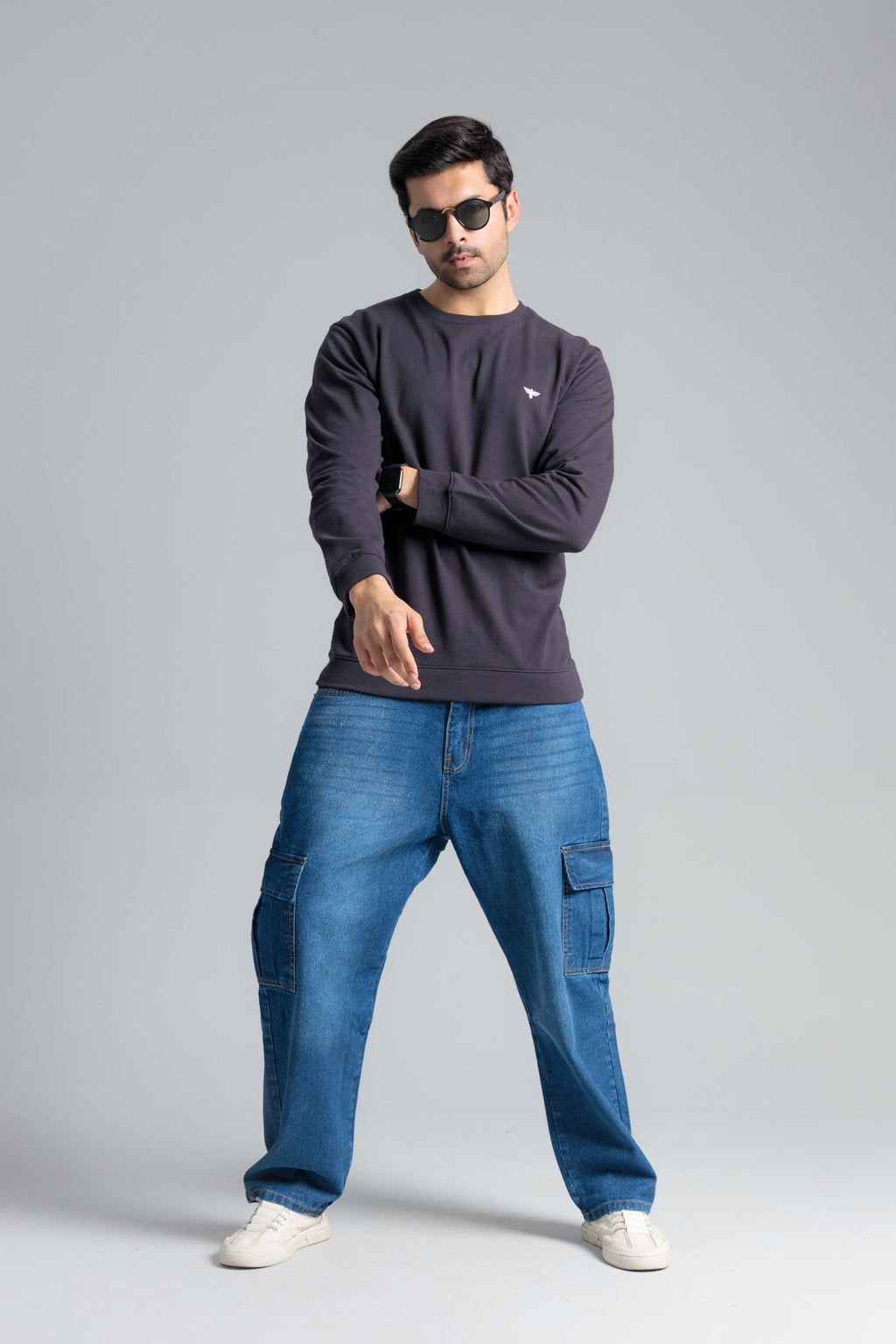 Men’s Oversized Sweatshirt - Charcoal Melange