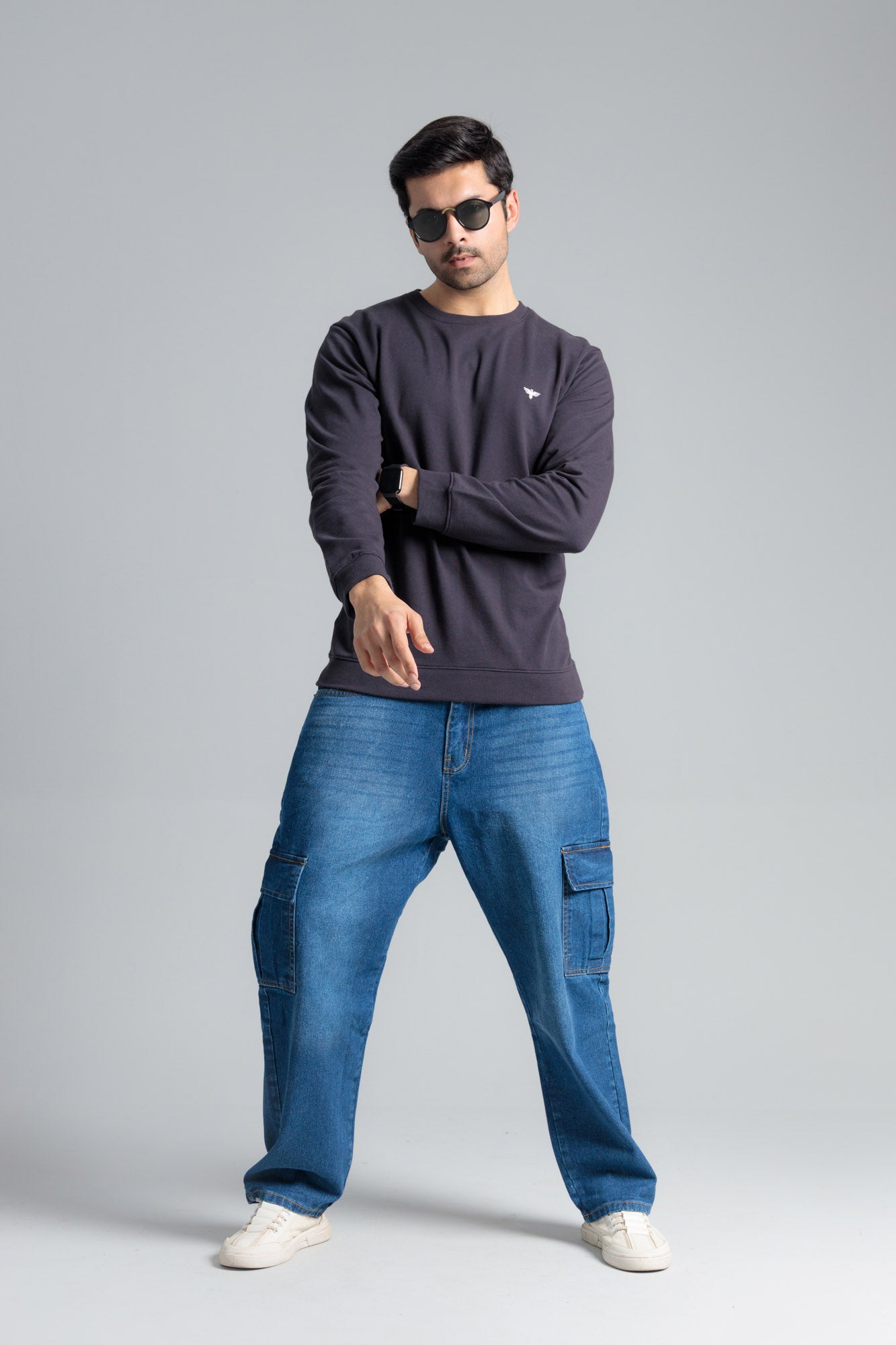 Men’s Oversized Sweatshirt - Charcoal Melange