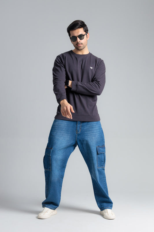 Men’s Oversized Sweatshirt - Charcoal Melange