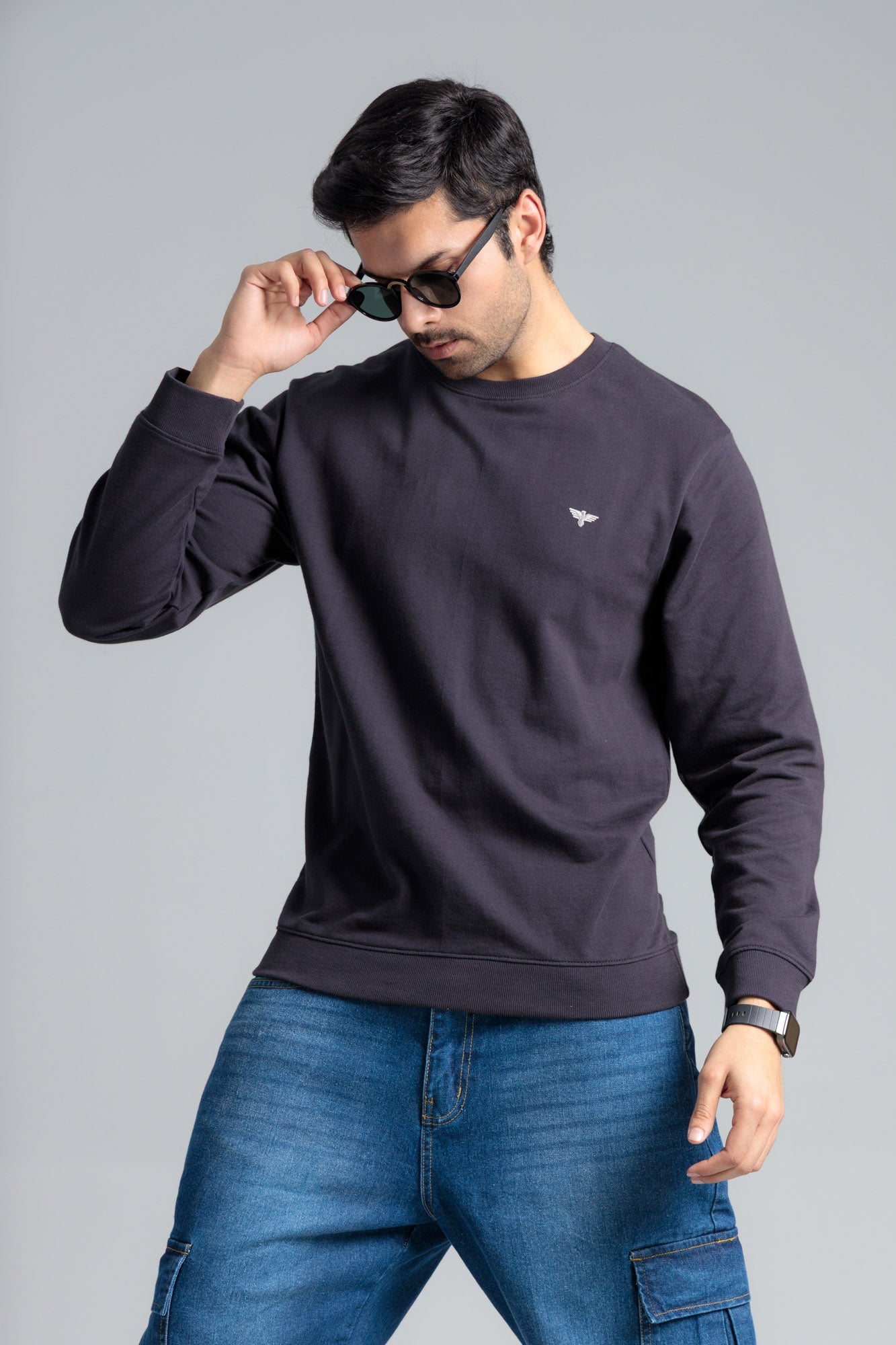 Men’s Oversized Sweatshirt - Charcoal Melange