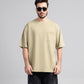 Men Boxy Fit Cotton T-Shirt - Grey Green