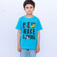 Kids Graphic T-Shirt – Cyan Blue