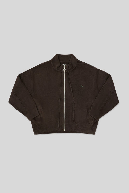 Women’s Wool Cardigan - Dark Brown