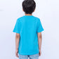 Kids Graphic T-Shirt – Cyan Blue