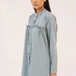 Women Tunic Dress Shirt - Carrot Blue