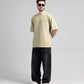 Men Boxy Fit Cotton T-Shirt - Grey Green